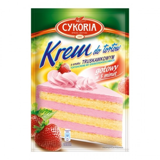 Krēms kūkām - zemeņu, 100 g