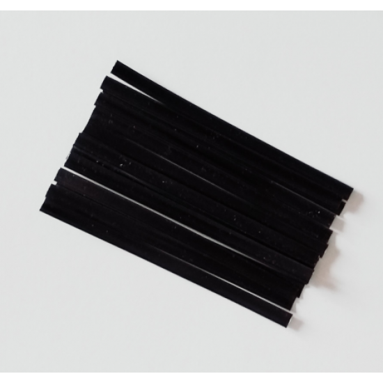 Melnas sloksnes maisiņu aizvēršanai, 15 gab., 17,5 cm