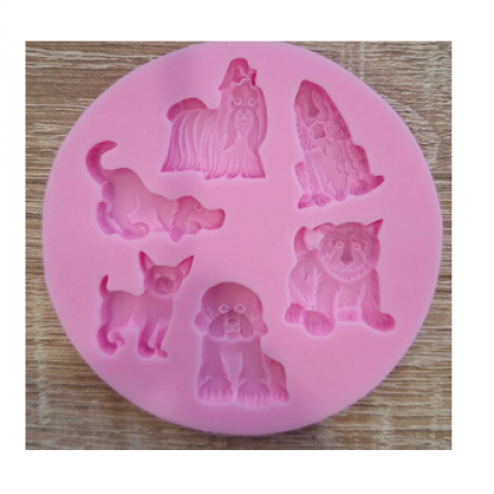 Silikoninė formelė masei "Šuniukai ir kačiukai"