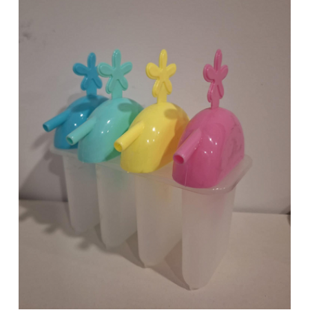 Formelės ledams su šiaudeliais, 4 vnt.