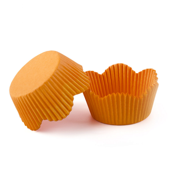 Papīra kēksu formiņas - oranžas, dubultas. Ø 5,0 cm, h 3,0 cm, 200 gab.