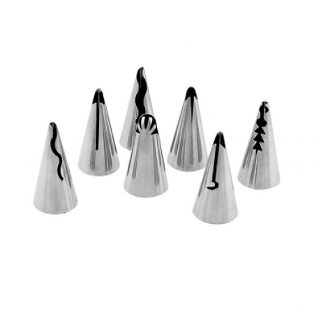 Konditorejas uzgaļu komplekts, 7 gab.