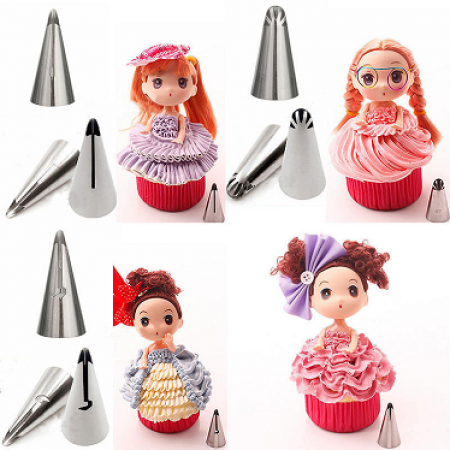 Konditorejas uzgaļu komplekts, 7 gab.