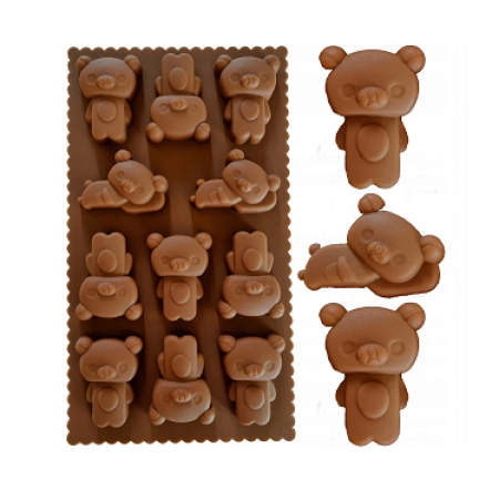 Silikoninė formelė šokoladiniams saldainiams "Meškiukai"