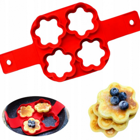 Silikoninė formelė blynams, kiaušiniams "Gėlės", Ø 19,5 cm