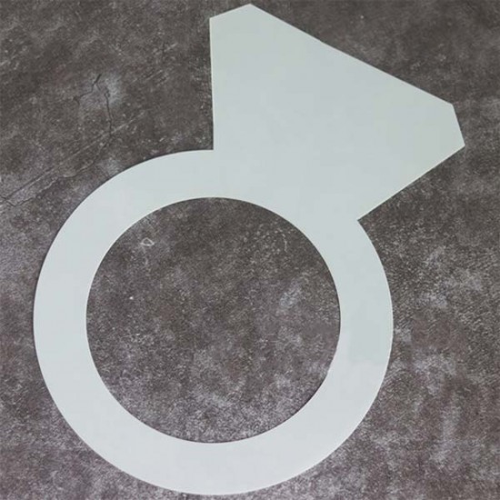 Šablonas biskvitui išpjauti / tortui formuoti "Žiedas", 25,4x18,4 cm