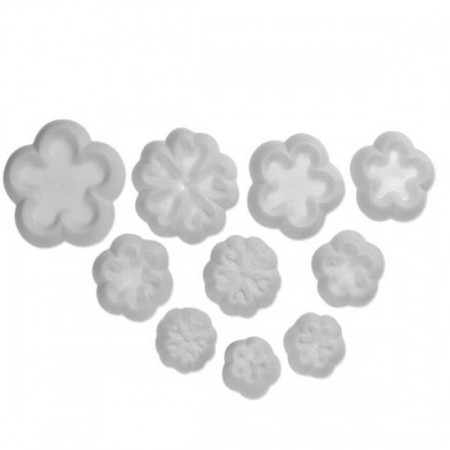 Formelės cukrinėms gėlytėms gaminti, 10 vnt.