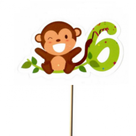 Piespraust "Numurs seši un mērkaķis"