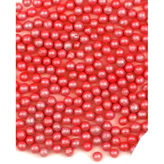 Cukriniai perlai raudonos spalvos, 60 ml