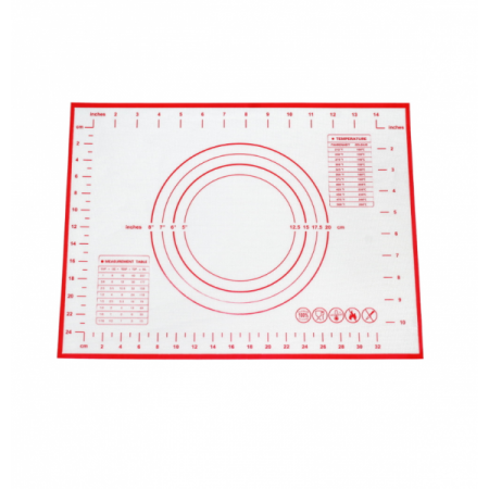 Silikoninis tešlos ruošimo kilimėlis - baltas, 40x30 cm​
