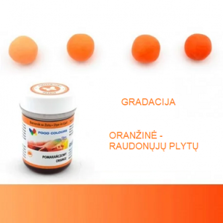 Geliniai maisto dažai - oranžiniai, 35 g