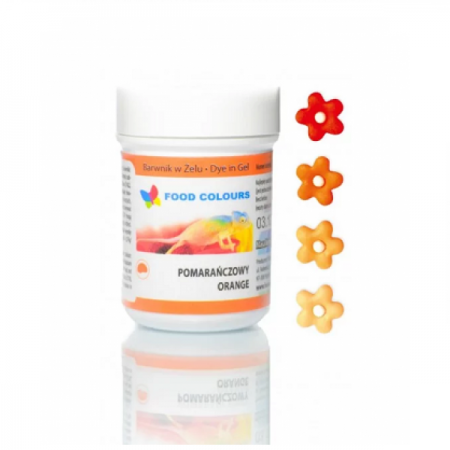 Geliniai maisto dažai - oranžiniai, 35 g