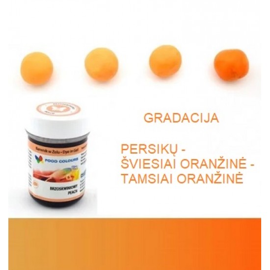 Gēla pārtikas krāsviela - oranžs persiku tonis, 35 g