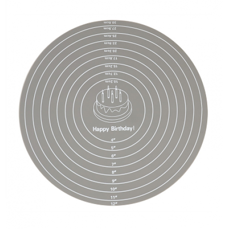 Silikona cepšanas paklājs - pelēks, Ø 30,0 cm