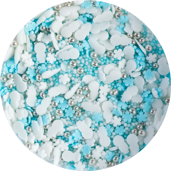 Cukriniai pabarstukai - konfeti "Besmegeniai, perlai, snaigės", 60 ml