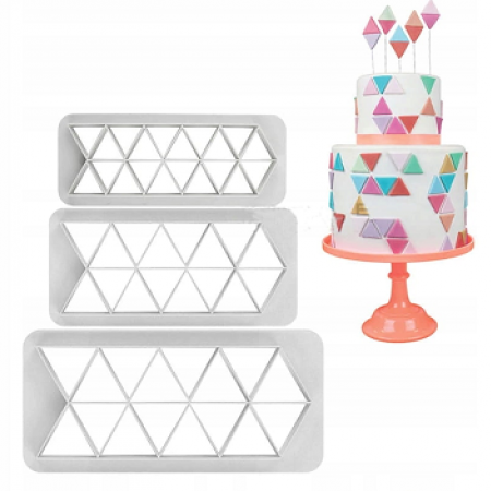 Formelės cukrinei masei - lygiašoniai trikampiai, 3 vnt.