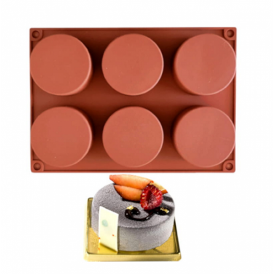 Silikoninė forma "Šeši cilindrai", Ø 5,6 cm