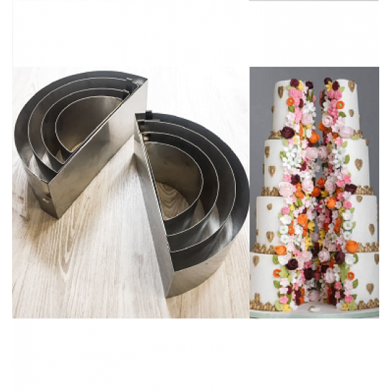 Nereguliuojamos konditerinės formos perpjautam tortui, 8 vnt., h 12 cm