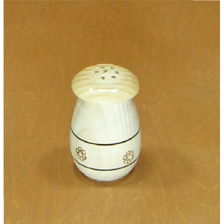 Medinė druskinė "Grybukas" - šviesiai ruda kepurėlė