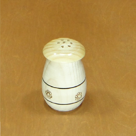 Medinė druskinė "Grybukas" - šviesiai ruda kepurėlė