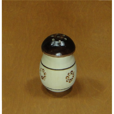 Medinė druskinė "Grybukas" - ruda kepurėlė