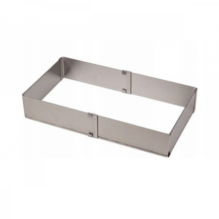 Reguliuojama kvadratinė / stačiakampė forma tortui, plotis nuo 15x28 cm, ilgis nuo 15x28 cm, h 5 cm