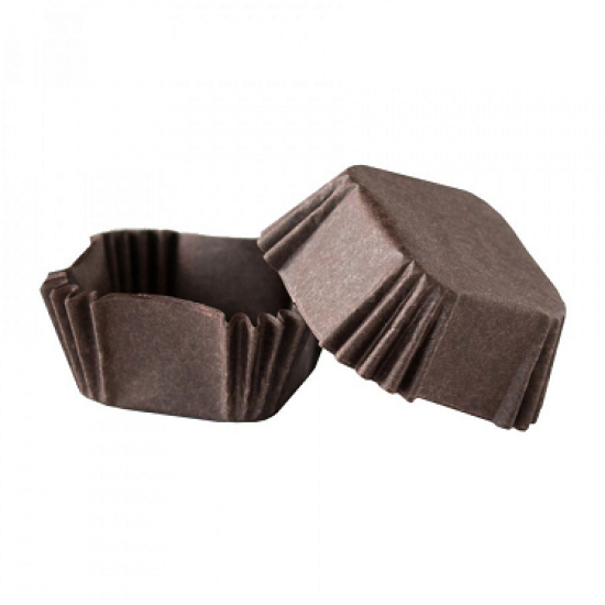 Popierinės kepimo formelės - rudos, 4,0x4,0 cm, h 2,2 cm, 100 vnt.