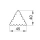 Forma "Trijstūris ar viļņotām malām", 4,0x4,0x4,5cm